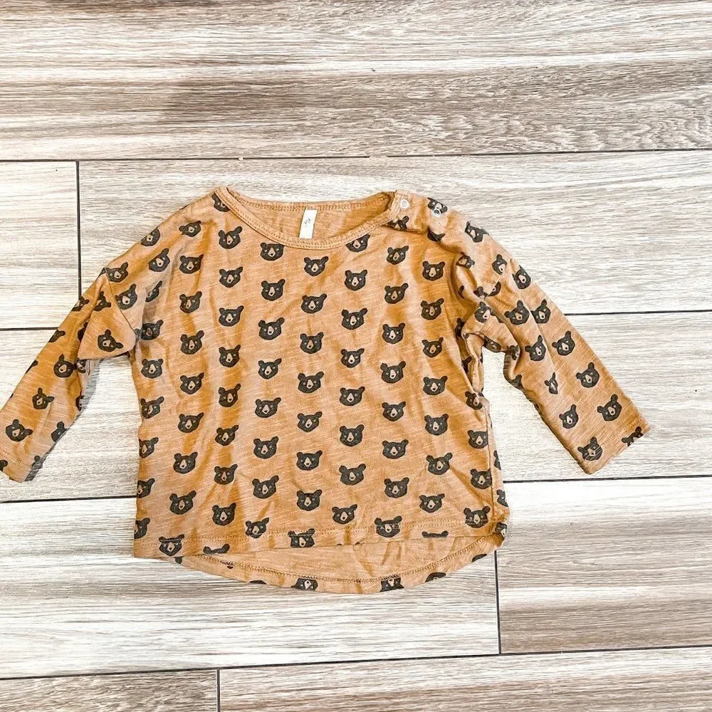 Rylee + Cru Black Bears Top and Pant Set, Size 12-18M